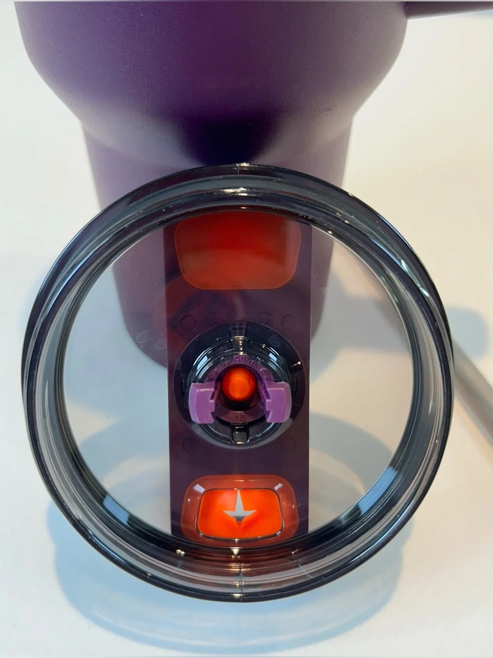 Stanley Plum Purple 40 oz Quencher
H2.0 FlowState Tumbler Mug w Orange logo - Picture 9 of 15